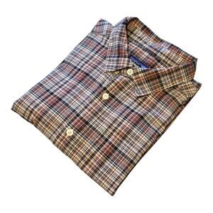 Patagonia Organic Cotton Mens Button Up Shirt Size Small Brown Plaid Gorpcore